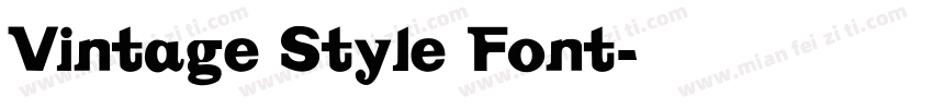 Vintage Style Font字体转换